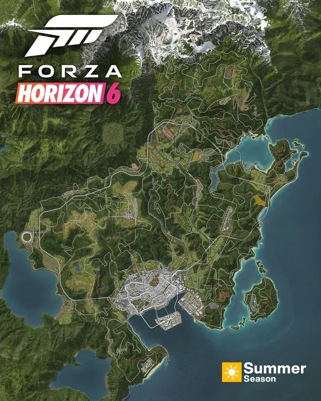 『Forza Horizon 6』全体マップ