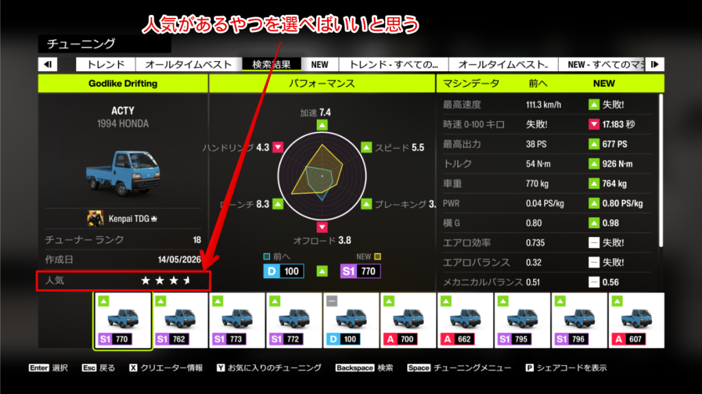 検索結果